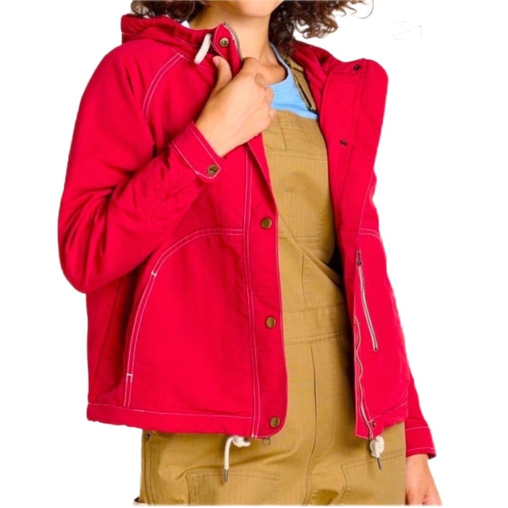 Toad & Co Forester Pass Raglan Jacket in Red Size Small - Picture 1 of 9